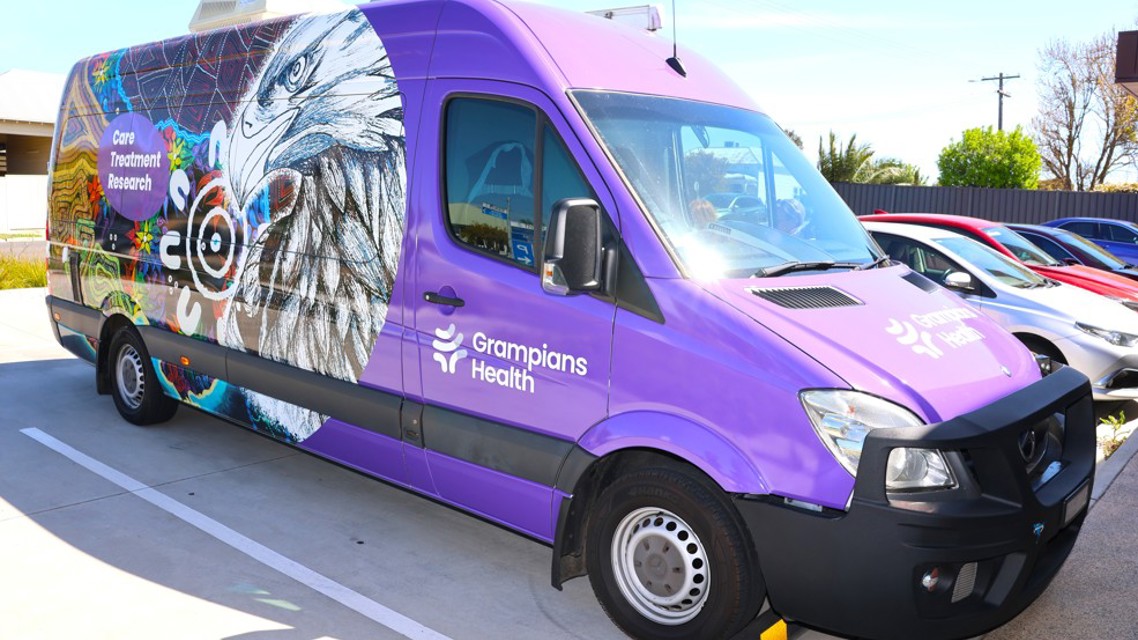 Clinical Trials Bus Side View